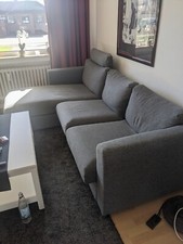 Ikea Couch Mit Stauraum , Grau