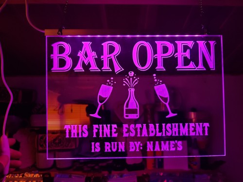Beleuchtete weinbar offen - offen, led