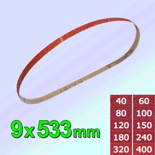 Schleifbänder 9x533mm Gewebe