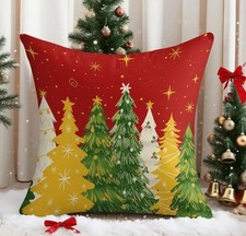 Weihnachtliches 2er Set - Deko Bezug 45x45 und 1 Fensterbild 30/20 cm