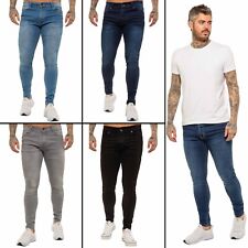Kruze Herren Jeans Skinny Leg Slim Fit Super Stretch Denim Hose Alle Bundgrößen