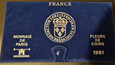 Münzset - Monnaie de Paris - Fleurs de coins 1981 - France eingeschweißt 9 coins