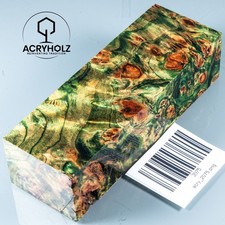 2075 Pappel Maser | 120x40x30 | Griffblock stabilisiert | ACRYHOLZ | Messergriff