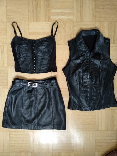 Rock corsage top weste leder - corsage-top,