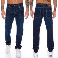 Cipo & Baxx Jeans Herren Regular Fit Stretch Hose 395 Blau Kontrastnähte 