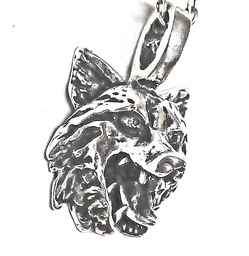 925 silber wolf - wolf, anhänger