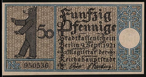 Notgeld friedrichshain 1921 - notgeld,