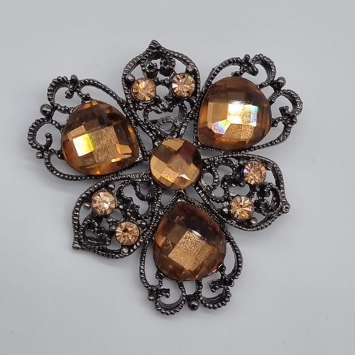 Vintage brosche strass - vintage,
