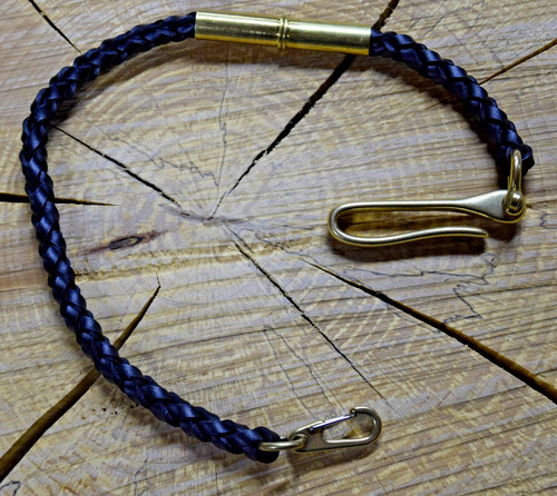 Wallet chain leder messing - wallet,