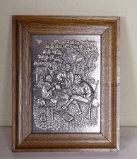 Schönes jagdliches Wandbild Zinn