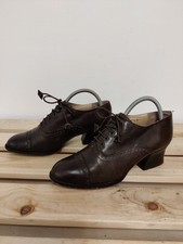 VINTAGE JONES BOOTMAKERS BRAUN SCHUHE UK 3 EU 36 LEDER VIKTORIANISCH OXFORD SCHNÜRER