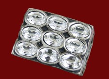 dyrberg kern ring silber mit 9 swarovski strassteine weiss gr. 57/58