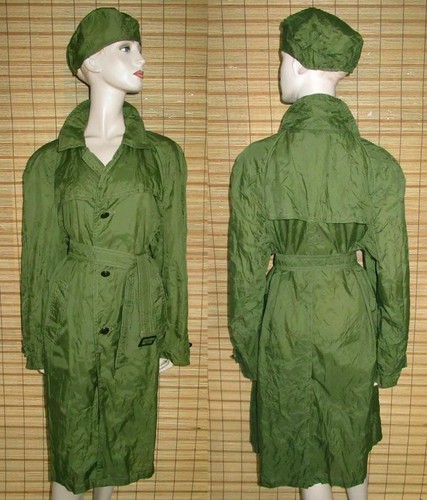 Grüner regenmantel raincoat - -,