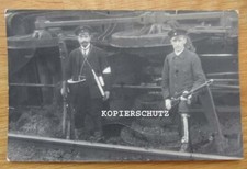 Altes Foto bewaffneter Bahnschutz / Reichsbahn 20/30iger Jahre
