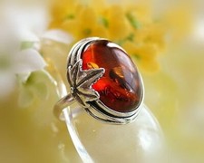 Bernstein Ring Silber 925