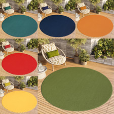 Rund Teppich Kurzflor Modern Indoor Outdoor Wohnzimmer Schlafzimmer ÖKOTEX