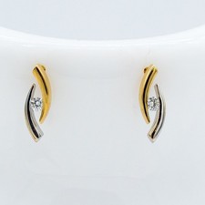 Ohrstecker 750/18K Weiß- und