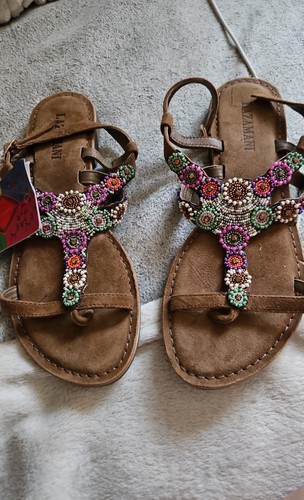 Lazamani sandalen braun gr40 - sandalen,