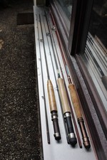 3x Fliegenruten Fliegenfischer Flyfisher Salmoniden Forelle Äsche Angel