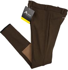 Busse Moorkens Kinderreithose Lilli - Kniebesatz - Klettverschluss - dunkelbraun