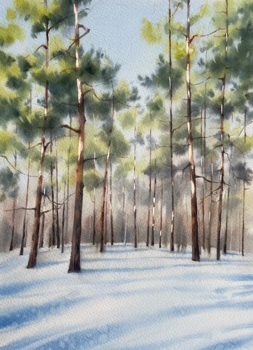 Originales gemälde aquarell - ,
