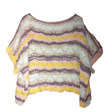 Lagenlook Überwurf Poncho Lochpulli, neu, Unikat, Handarbeit, Gr. s. Maße