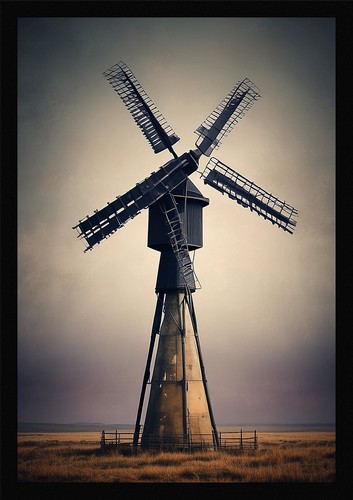 Stimmungsvolle windmühle - stimmungsvolle,