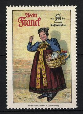 Reklamemarke aecht franck - reklamemarke,