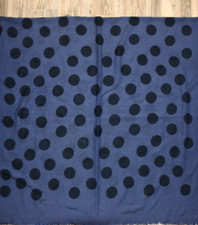 Becksöndergaard  Seide Wolle Damen Schal Tuch Punkte Blau 110cm X 200cm