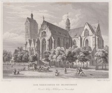 Paderborn Dom Original Stahlstich Poppel 1840 knapprandig