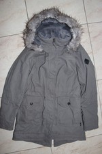 Hollister Wintermantel Mantel Winterjacke Grau Gr. M