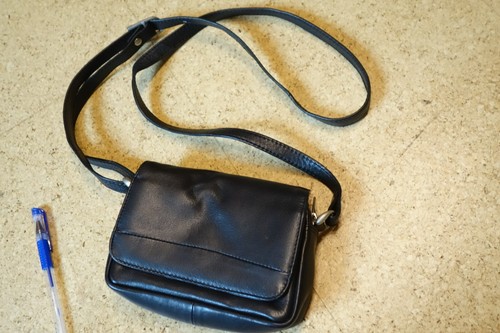 Echtes leder tasche schwarz - leder,