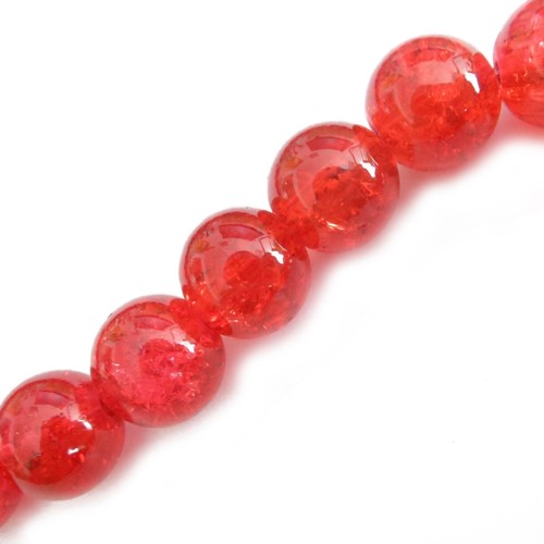 Glasperlen crackle rund mm - crackle,