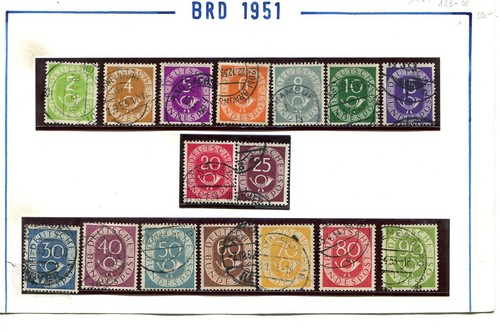 Bund posthorn 1951 michel - posthorn,