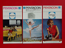 3 x Foto Prospekt DIAPROJEKTOREN vom VEB Pentacon Dresden 1966/69 ( 3540