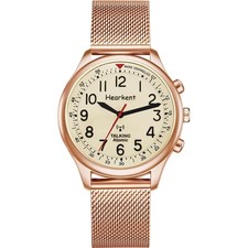 Sprechende Uhr Damen Blinde Senioren Deutsche Stimme Roségold