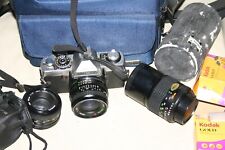 Minolta XG-1 analoge Foto-Kamera mit 3 Objektive u. Olympus-Tasche MD 50, Tele .