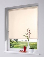 Klemmfix Rollo Luxury Licht & Sichtschutzrollo Klemmrollo wollweiß 45 - 100 cm 