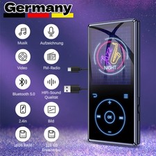 Bluetooth MP3 MP4 Player HiFi Bass Musik Spieler HD mit FM Radio Audio Alarm