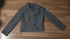Ralph Lauren kurzer, eisblauer Wollblazer Cabanstyle Gr. 8/40