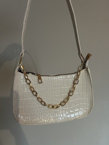 Tasche schlangenhaut weiß - tasche,