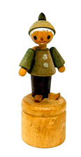 DDR Drückfigur Wackelfigur Knickfigur Sandmann Spielzeug Holz Kult Ostalgie /R1