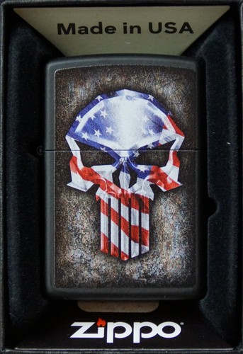Zippo feuerzeug flag skull - zippo, skull"