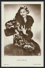 Ansichtskarte Lilian Harvey lächelt, Portrait 