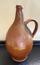 Antike braune Steingutflasche Vorratsflasche H25cm Gekämmt