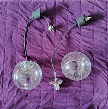 2 Pendelleuchten Glashütte Limburg Kugellampen Bubble 60er/70er