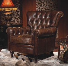 Vintage echtleder sessel - echtleder,