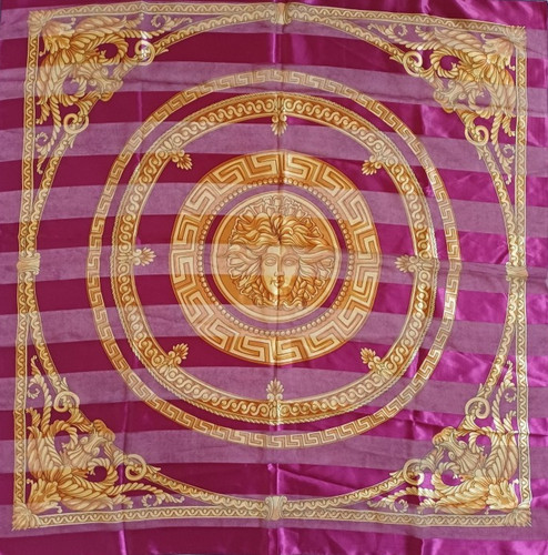 Versace medusa silk scarf - versace,