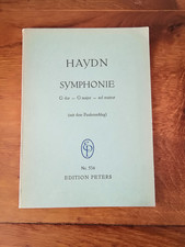 Notenheft 50er Haydn Symphonie G dur-G major-solmajeur Edition Peters Nr. 534