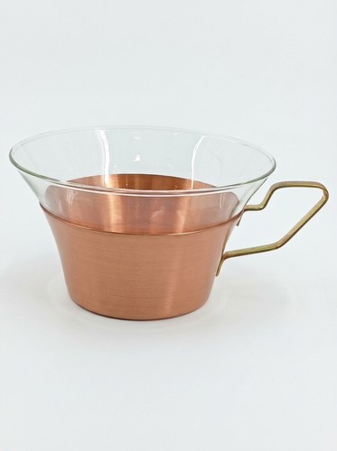 Jenaer glas tasse gold kupfer - glas,